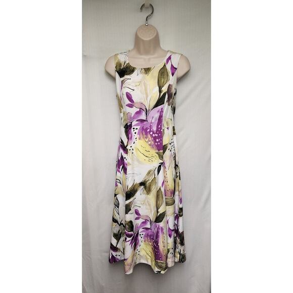 Alfani Sleeveless Floral-Print Fit And Flare Midi Dress Size 6 - Picture 6 of 12
